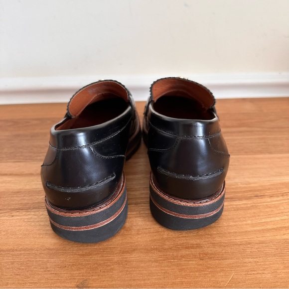 Coach Lenox Platform Loafer Women Size 10 Black Leather Embellished G1218 - Picture 7 of 14